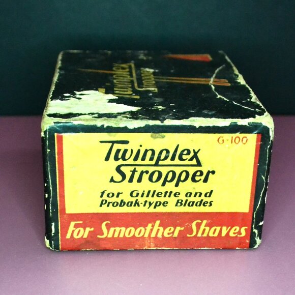 Vintage Twinplex Stropper Razor Blade Sharpener Original Box Bath Display Men's - Picture 13 of 13